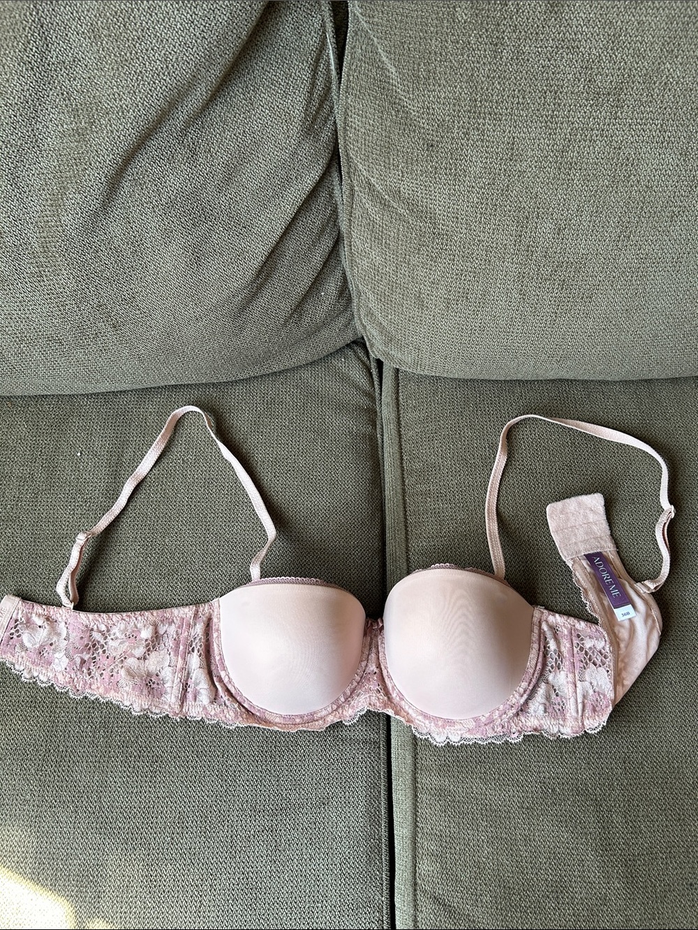 Adore Me Blush Lace Demi Push-Up Bra